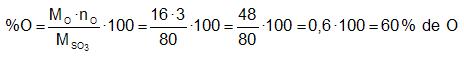 Clculo del porcentaje en peso del oxgeno en el trixido de azufre.